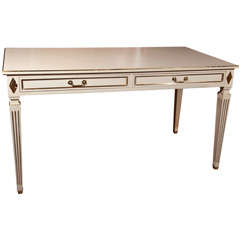 French Louis XVI Style Painted Desk by Jansen