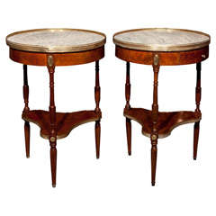 Pair of 19th Century Round End Tables
