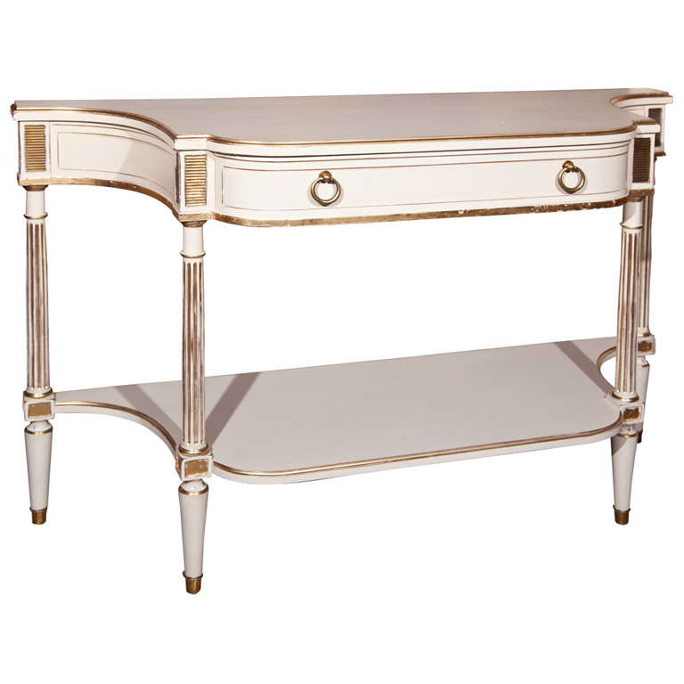 French Painted Serving Console Table Maison Jansen
