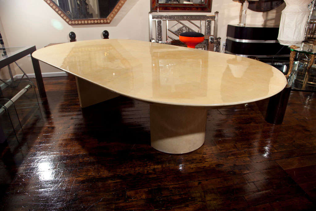 American Karl Springer Lacquered Parchment Table For Sale