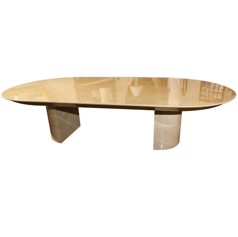 Karl Springer Lacquered Parchment Table For Sale