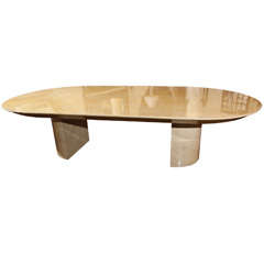 Karl Springer Lacquered Parchment Table