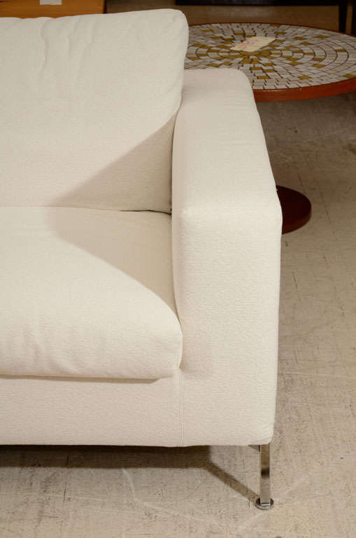 American 3 seat slip covered sofa from Troy, NY