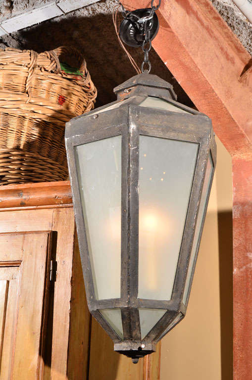 Vintage French Lantern In Excellent Condition In Houston, TX