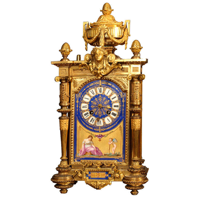 Louis XVI Revival Mantel Clock For Sale