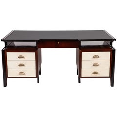 Important Executive Rosewood Desk Attributed to Carlo de Carli, 1950