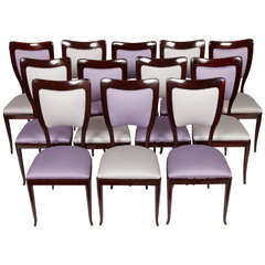 Important Set of 12 Dining Chairs by Paolo Buffa