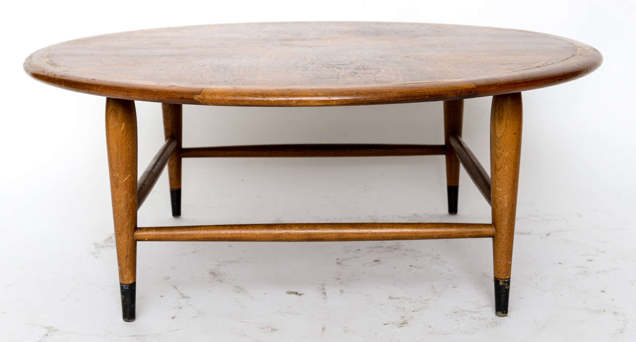 Lane Round Dove Tail Coffee Table at 1stdibs Lane Round Dove Tail Coffee Table at 1stdibs