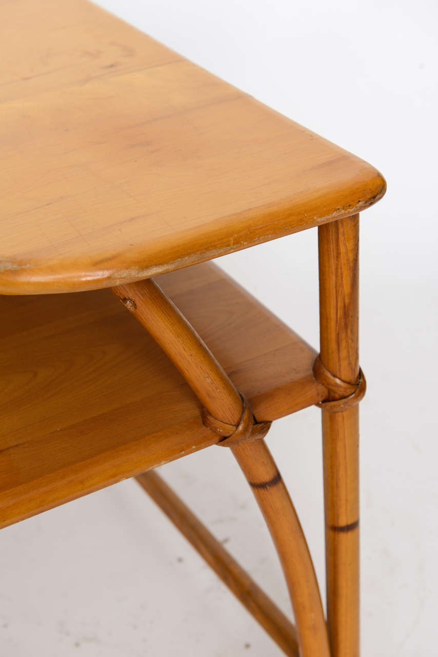 Heywood Wakefield Cane side table at 1stDibs