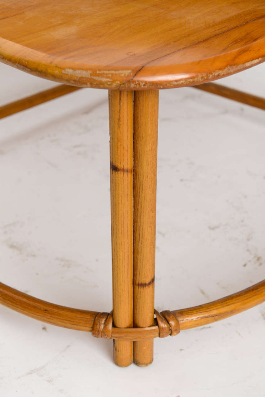 Heywood Wakefield Cane side table at 1stDibs
