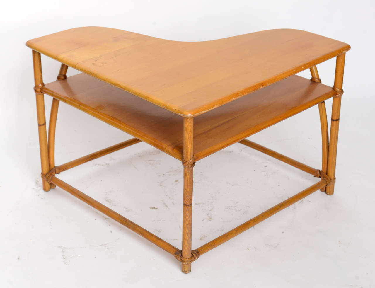 Heywood Wakefield Cane side table at 1stDibs