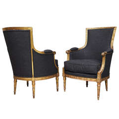 Early 19th Century French Pair of Louis XV Style Armchairs