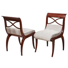 1950's set of 4 Chairs att. to Marcello Piacentini