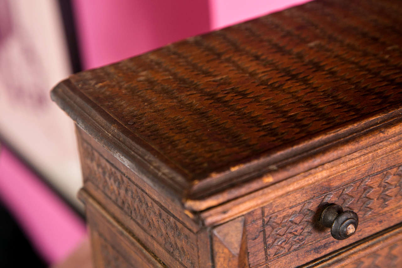 Tramp Art Miniature Chest