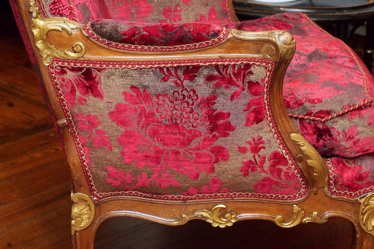 Pair of French Napoleon III Parcel Gilt Bergere 3