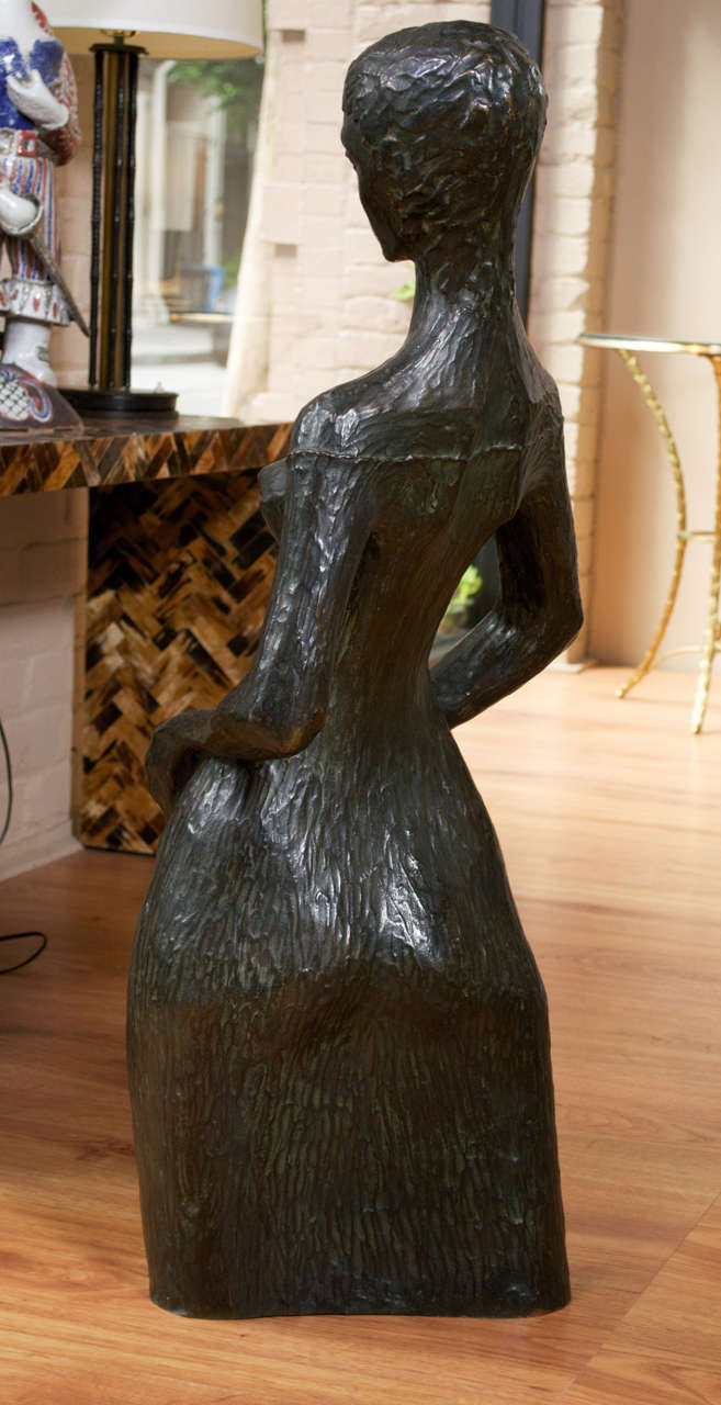 Mid-20th Century George OUDOT, Exceptional Bronze Figural Sculpture