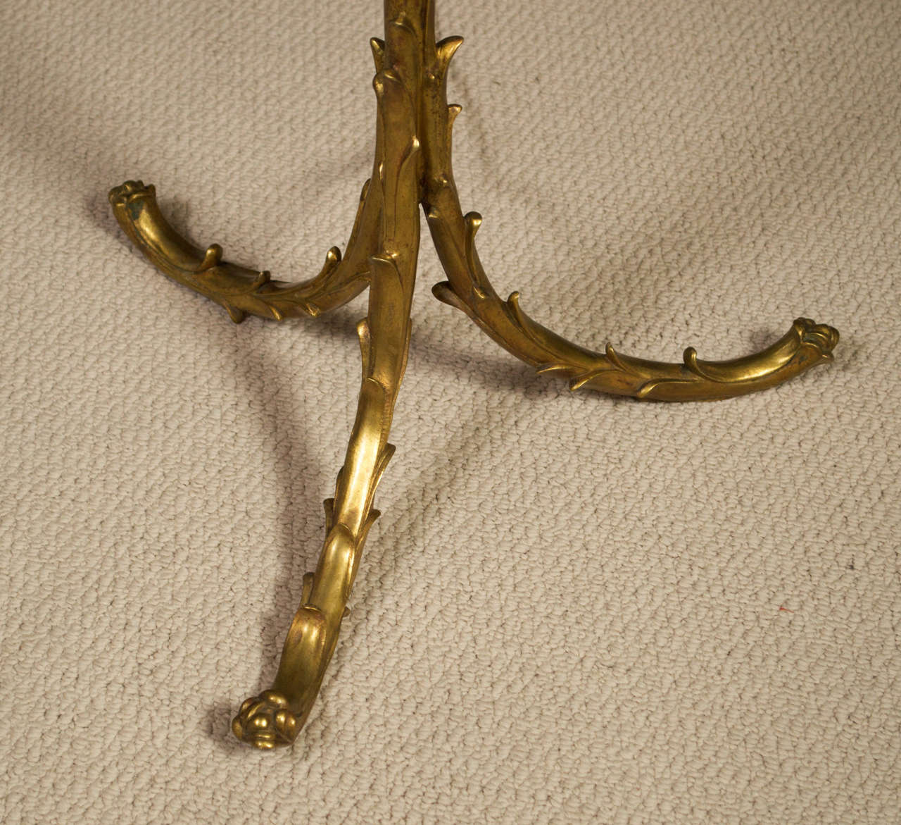 French Maison BAGUES -   Bronze Palm-leaf Floorlamp