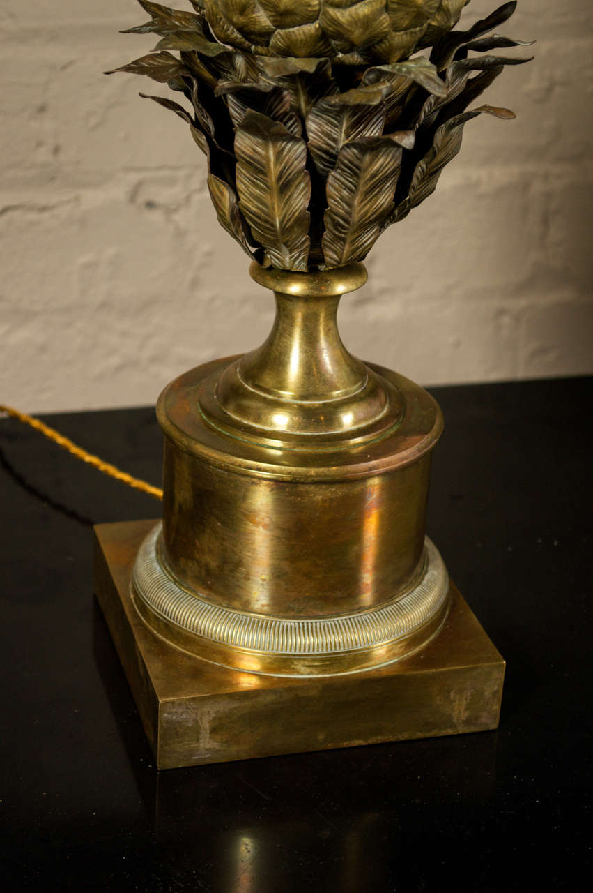 Gilt Elegant Bronze Lamp by Maison Charles For Sale