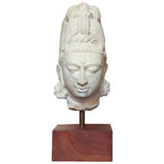 Carved Stone Buddha Head