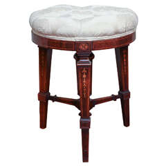 19th Century Neoclassical Rosewood Piano Stool