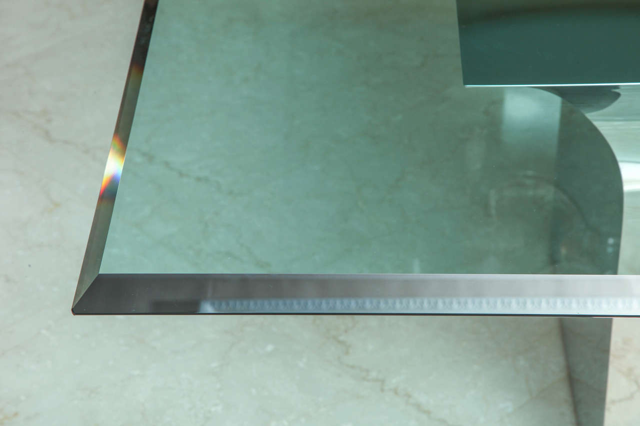 20th Century J. Robert Scott Glass and Polished Steel 