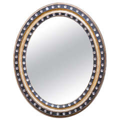 Oval Irish Mirror, circa 1860 Antique Oval Irish Mirror, circa 1860
