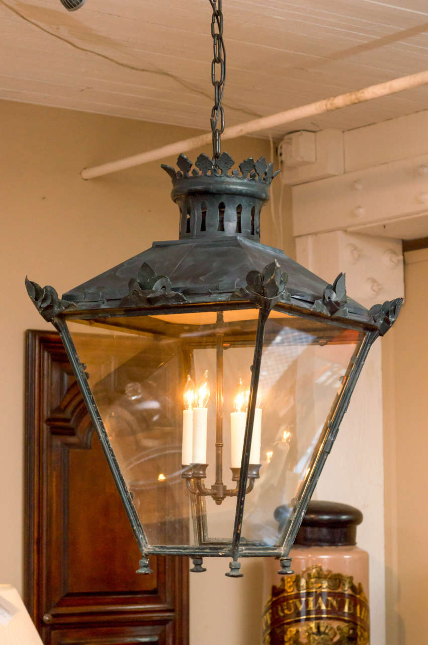 Very Large Scale Copper and Iron Lantern, circa 1870