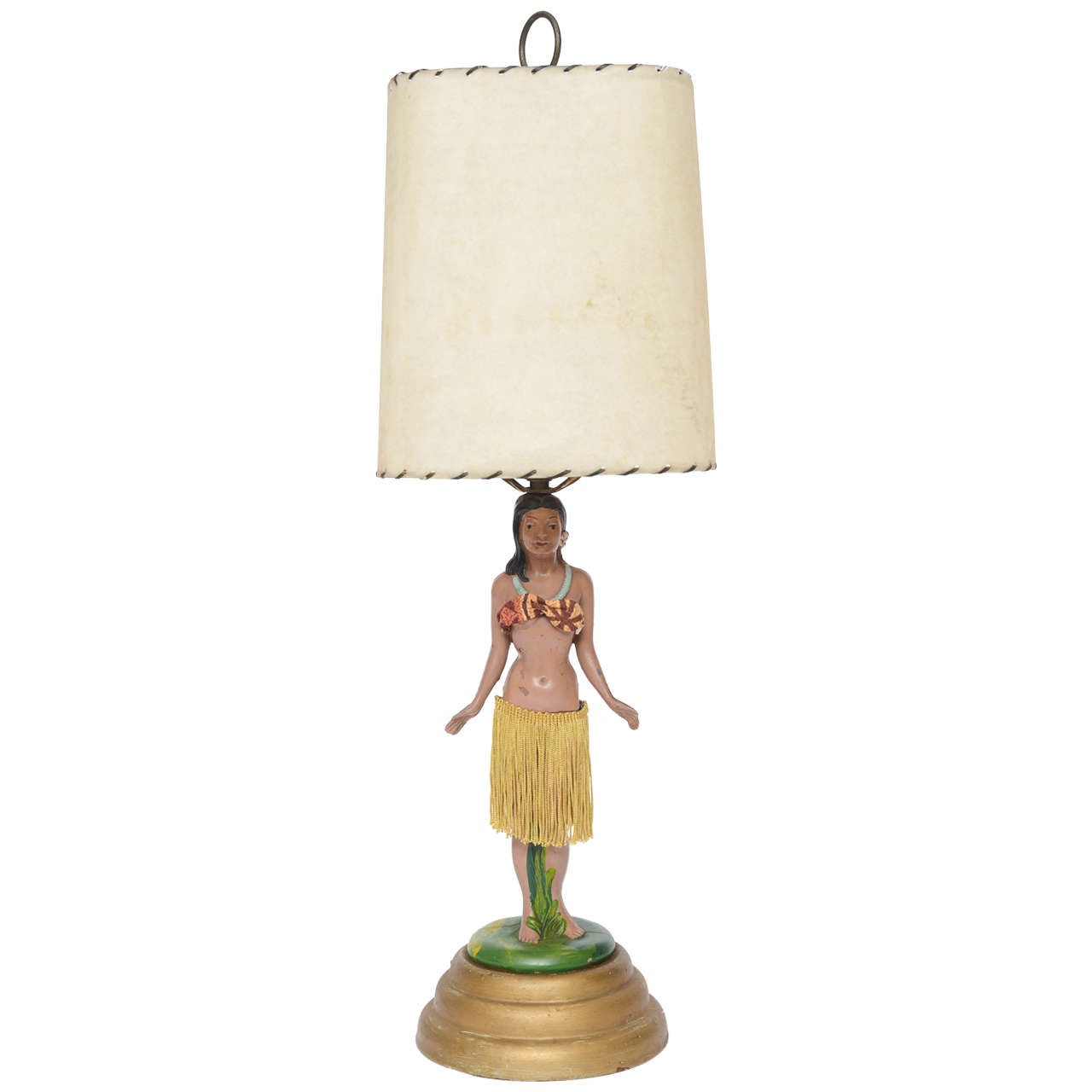Original Vintage Hula Girl Lamp from 1940's