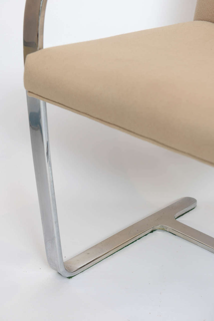 Late 20th Century Set of Six Mies Van Der Rohe Flatbar Brno Chairs