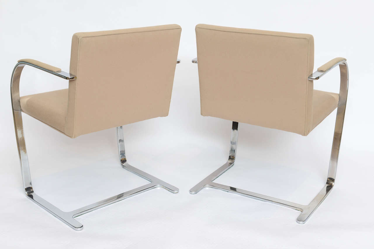 Set of Six Mies Van Der Rohe Flatbar Brno Chairs 1