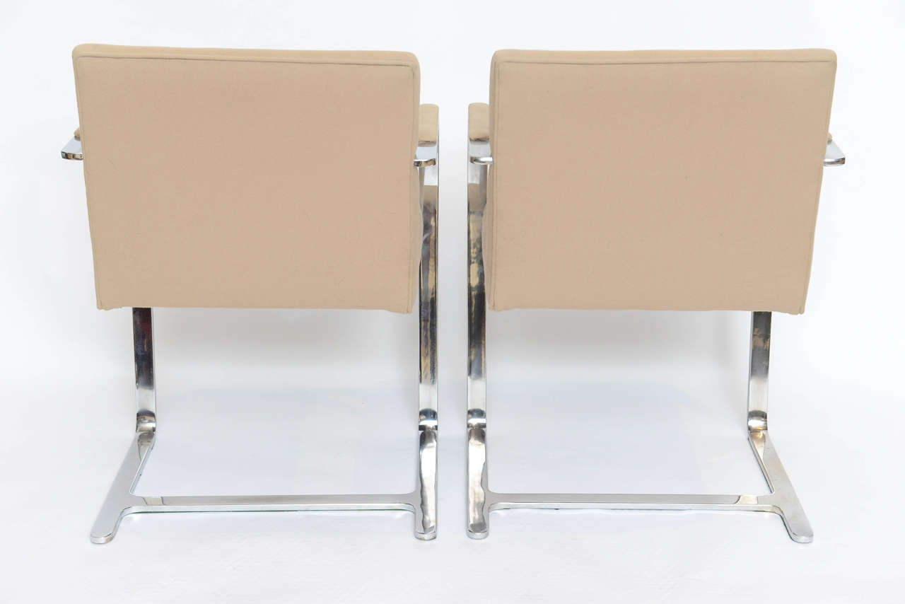 Set of Six Mies Van Der Rohe Flatbar Brno Chairs 2