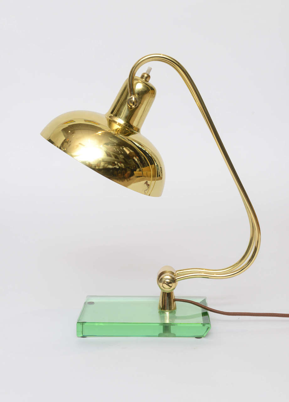 Brass Beautifully Restored Italian Desk Lamp