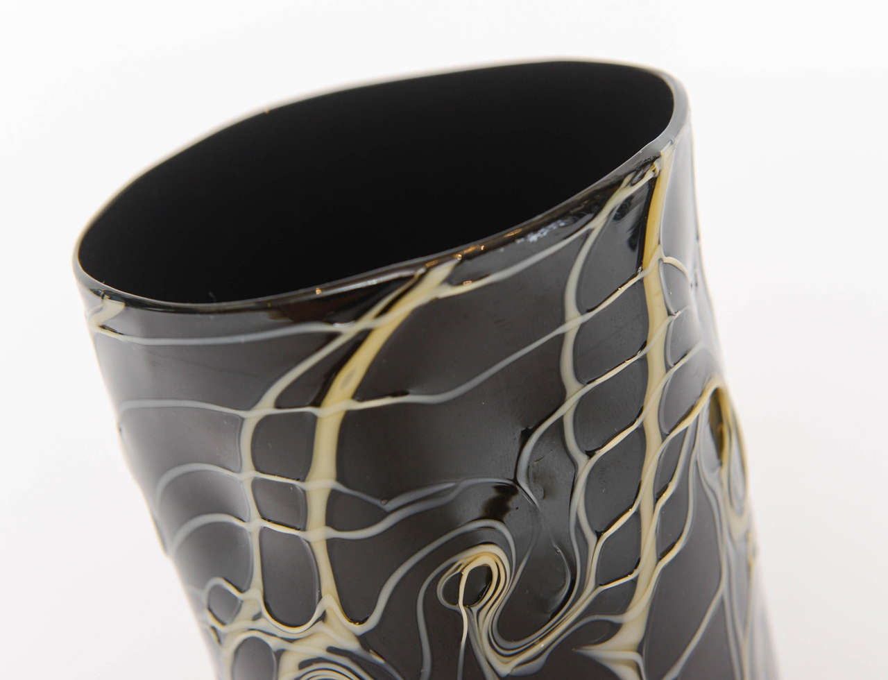 Rare Handblown Black Murano Glass Tumblers, Set of Ten For Sale 3