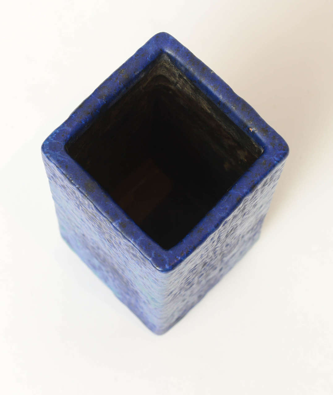 Geometric Klein Blue Vintage Pottery Vase 2