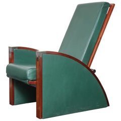 Mid-20th Century Mahogany and Leather Armchair