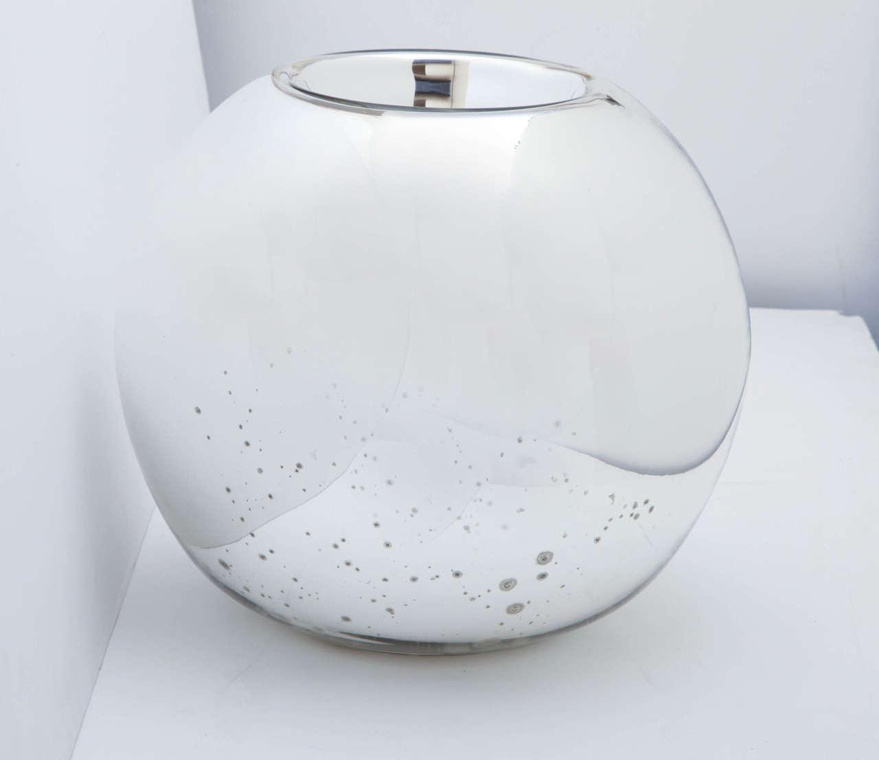 Large Art Deco Mercury Glass Vase