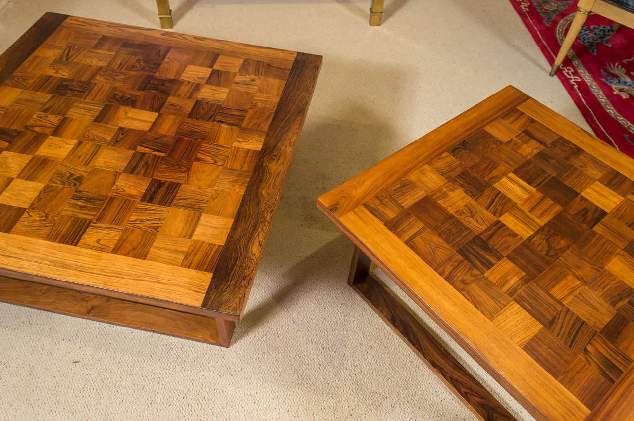 Pair Rosewood Tables Arne Vodder for France and Son *Saturday Sale In Fair Condition In San Francisco, CA