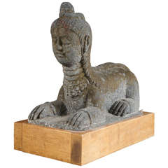 Carved Stone Buddha Sphinx
