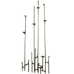 Bronze Lean-To Candlesticks 5