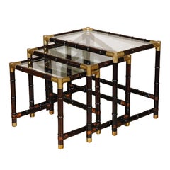 Set of Faux Bamboo Nesting Tables