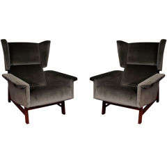 Pair of Architectural Club Chairs