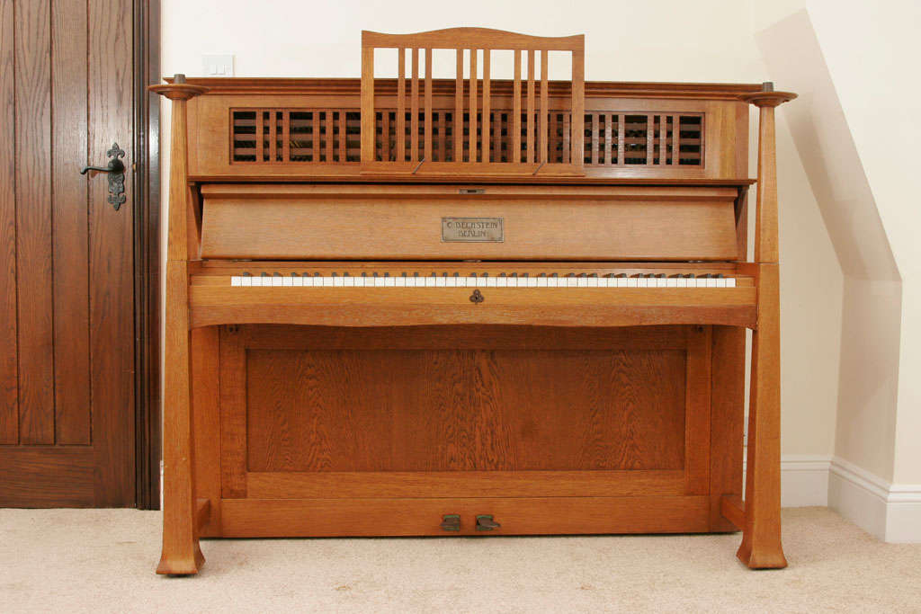 Bechstein Arts & Crafts Oak Piano 6