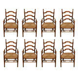 Set of eight Arts & Crafts dining chairs