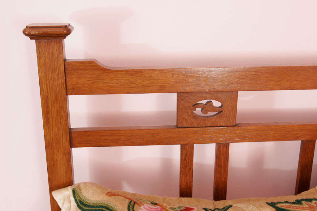 An Arts and Crafts Oak double Bed at 1stDibs