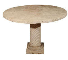 Italian Travertine Center Table in the Baroque Style