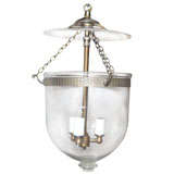 antique glass knob belljar with etchings Antique glass knob belljar with etchings