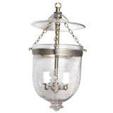 Antique glass belljar with etchings