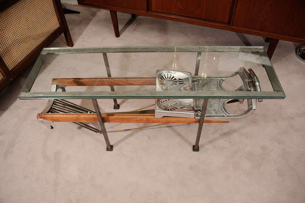 American Vintage Rowing Machine Coffee Table