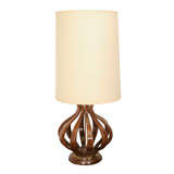 Single Mid Century Teak Table Lamp