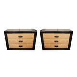 Pair of Custom James Mont Chest of Drawers